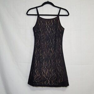 Hourglass lace dress black size S spaghetti straps